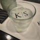 CLEAR DRINK toppers Custom initials minimal simple, initials