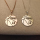 Basketball Necklace Personalized, Custom Basketball Necklace