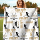 Ice Hockey Girl Personalized Blanket, Custom Name Hockey Throw