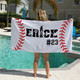 Personalized Baseball Beach Towel, Baseball Pool Towel