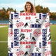 Personalized Proud Mom Ice Hockey Girl Blanket, Hockey Mom Soft Throw