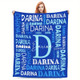 Custom Name Personalized Knit Fabric Throw Blanket