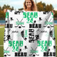 Ice Hockey Boy Personalized Blanket, Custom Name Hockey Throw