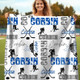Ice Hockey Boy Personalized Blanket, Custom Name Hockey Throw