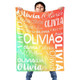 Custom Blanket With Name, Personalized Throw Blankets