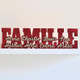 Personalized FAMILY word in wood with first names