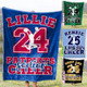 Personalized Cheer Blanket, Senior Night Gift