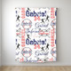 Baseball Boy Personalized Blanket, Custom Name Collage with Baseball Pattern Throw