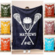 Personalized Lacrosse Blanket, Custom Lacrosse Blanket