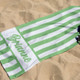 Striped Personalized Beach Towel, Kids Custom Name Pool Towels