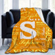 Personalized Custom Flannel Blanket, Letter Custom Your Name Flannel Blanket