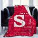 Personalized Custom Flannel Blanket, Letter Custom Your Name Flannel Blanket