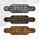 Railway Station Custom Sign, Rusty Personalized Sign