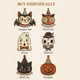 Mini Halloween Ornaments For Small Tree, Vintage Halloween Decor Indoor With Vampire