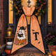 Personalized Halloween Wreath Sash, Custom Monogram Door Bow