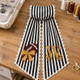 Personalized Football Wreath Sash, Black-White Stripes