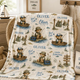 Personalized Fishing Baby Blanket, Little Fisherman Baby Blanket
