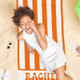 Striped Personalized Beach Towels, Kids Custom Name Pool Towels