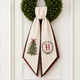Christmas Wreath Sash, Personalized Pink Stripe Monogram Door Sash