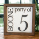 Party of 3 Sign, 3D Number Sign, Last Name Sign, Custom Family Name Sign