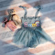 Custom Name Baby Tutu Dress, Hand Embroidered Baby Romper