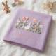 Personalized Embroidered Goose Floral Baby Blanket - Duck Wildflower Knit Throw, Newborn Blanket