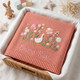 Personalized Embroidered Goose Floral Baby Blanket - Duck Wildflower Knit Throw, Newborn Blanket