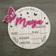 Personalized Baby Announcement Sign with Birth Stats