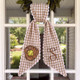 Football Monogram Sash a?? Tan Gingham Porch Decor