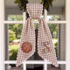 Football Monogram Sash a?? Tan Gingham Porch Decor