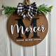 Personalized Door Hanger Front Door Decor