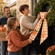 Personalized Pumpkin Wreath Sash - Fall Monogram Gingham Door Bow