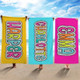 Personalized Multicolor Dots Beach Towel