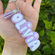 Personalized Keychain, Acrylic Name Tag, Pastel Keychains