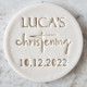 CUSTOM Christening Name and Date Cookie Biscuit Stamp Fondant Cake Decorating Icing Cupcakes Stencil