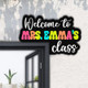 Cusstom Teacher Name Doorframe Corner Sign