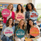 Personalized Teacher Door Sign, Scalloped Striped Wooden Name Plaque
