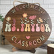 Teacher Name Sign For Classroom, Teacher Name Sign With Flowers
