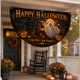 Personalized Happy Halloween Bunting Flag, Custom Family Name Halloween Banner