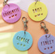 Round Acrylic Personalised Name Keyring Personalised School Bag Tag