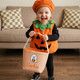 Personalized Seersucker Halloween Trick or Treat Basket, Kids Candy Bucket