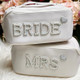 Personalized Makeup Bag, Mrs Pearls Cosmetic Bag, Toiletry Bag, Custom Bride Gift