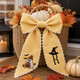 Halloween Bow Sash, Ghost Pumpkin Witch Hat Monogram Door Wreath Bow Wreath Sash