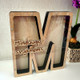 Personalized money box, Letter coin bank, Wooden coin bank, Gift for Kids