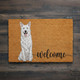 Personalized Pet Watercolor Portrait Doormat, Custom Dog Photo Welcome Mat