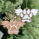 Pet Memorial Ornament, Paw with Wings Christmas Ornament
