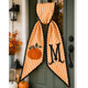 Personalized Striped Pumpkin Monogram Door Sash a?? Fall Harvest Decor