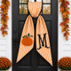 Personalized Striped Pumpkin Monogram Door Sash a?? Fall Harvest Decor