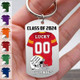 Senior Class of 2025 Keychain, Graduation Keychain, Football Keychain