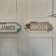Personalised Street Sign Name Plaque - Monkey Design - Bedroom Door Name Plate
